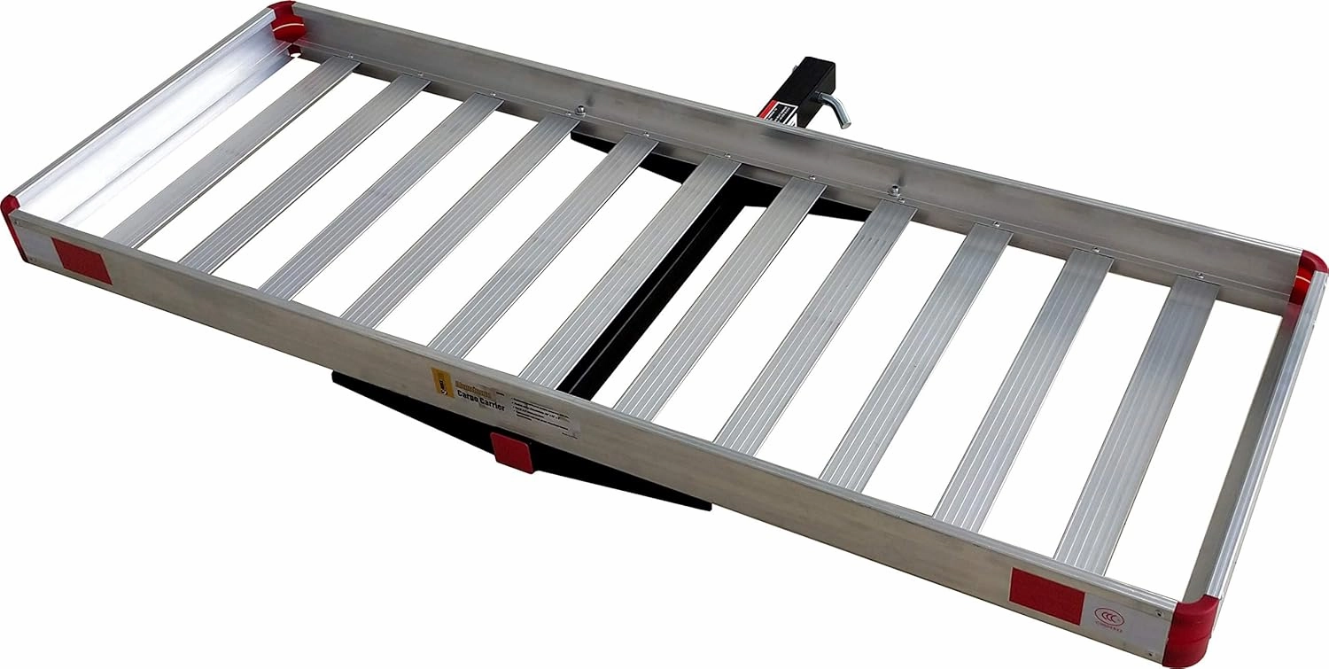 MaxxHaul 60" x 22" Aluminum Cargo Carrier Rack Basket for Luggage for SUV Truck Car Van - 500 lbs. Capacity, Silver