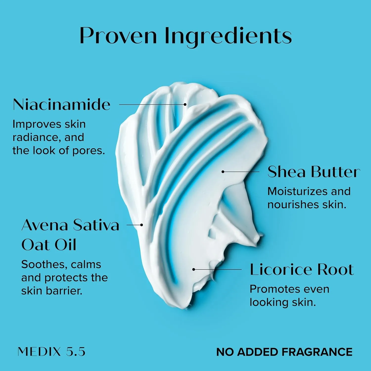 MEDIX Fragrance Free Niacinamide Face Moisturizer   Shea Butter Cream For Face & Body Lotion | Anti Aging Skin Care Firming Cream For Wrinkles, Dark Spots, Large Pores, 15 Fl Oz