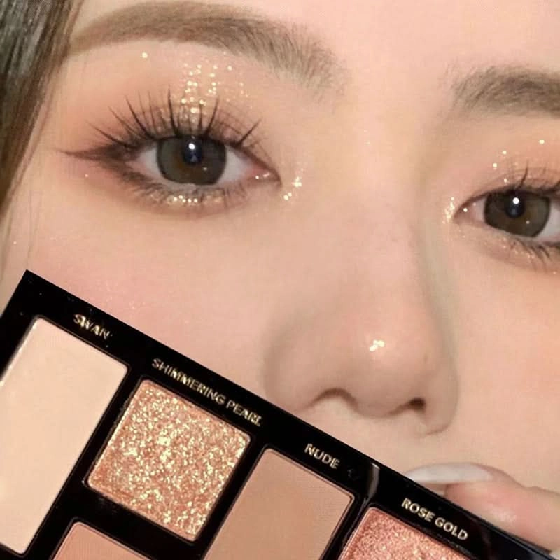 MEIBAOGE 16-Color Eyeshadow Palette – Matte & Shimmer Earth Tones
