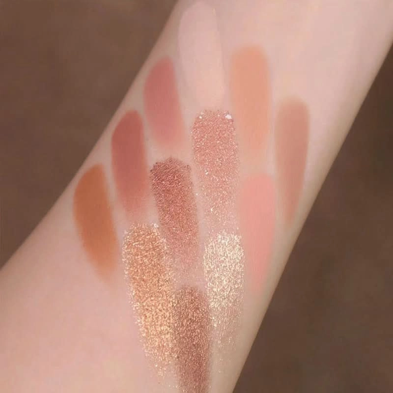 MEIBAOGE 16-Color Eyeshadow Palette – Matte & Shimmer Earth Tones