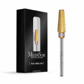 MelodySusie Upgrade 5 in 1 Nail Drill Bits, 3/32'' Carbide Tungsten Multi-function Mixed Sizes Edition, Suitable for Manicure Pedicure Cuticle Gel Polishing, Professional Advanced Bits, Series Bit X