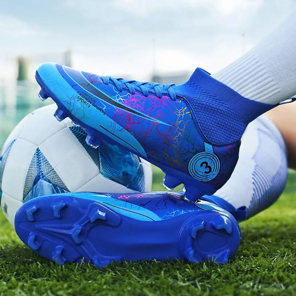Men's Women's Soccer Cleats Turf Football Shoes High Top Boots Indoor Outdoor Comfortable Running Sneakers