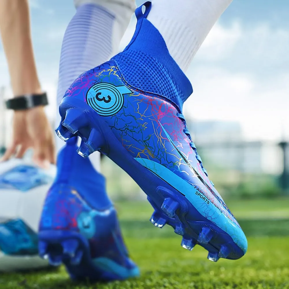 Men's Women's Soccer Cleats Turf Football Shoes High Top Boots Indoor Outdoor Comfortable Running Sneakers