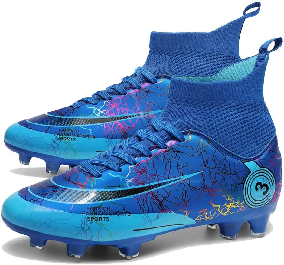 Men's Women's Soccer Cleats Turf Football Shoes High Top Boots Indoor Outdoor Comfortable Running Sneakers
