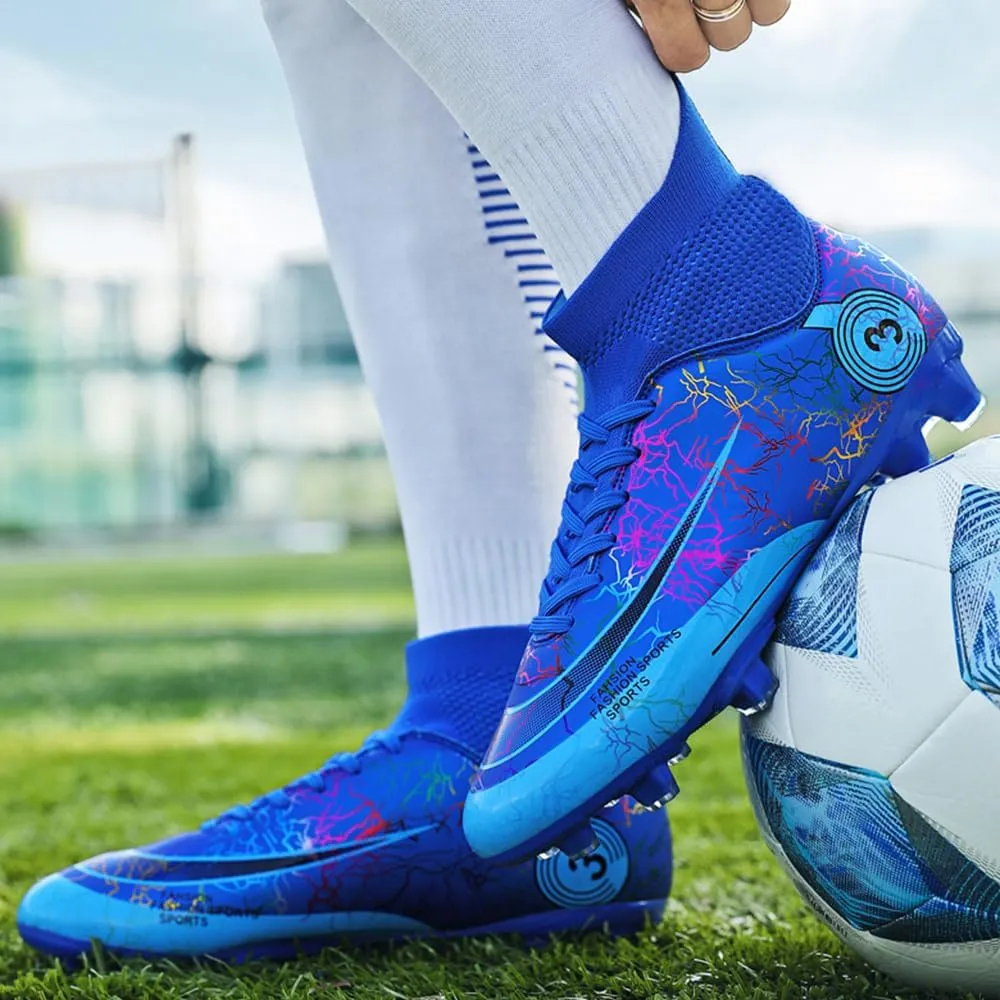 Men's Women's Soccer Cleats Turf Football Shoes High Top Boots Indoor Outdoor Comfortable Running Sneakers