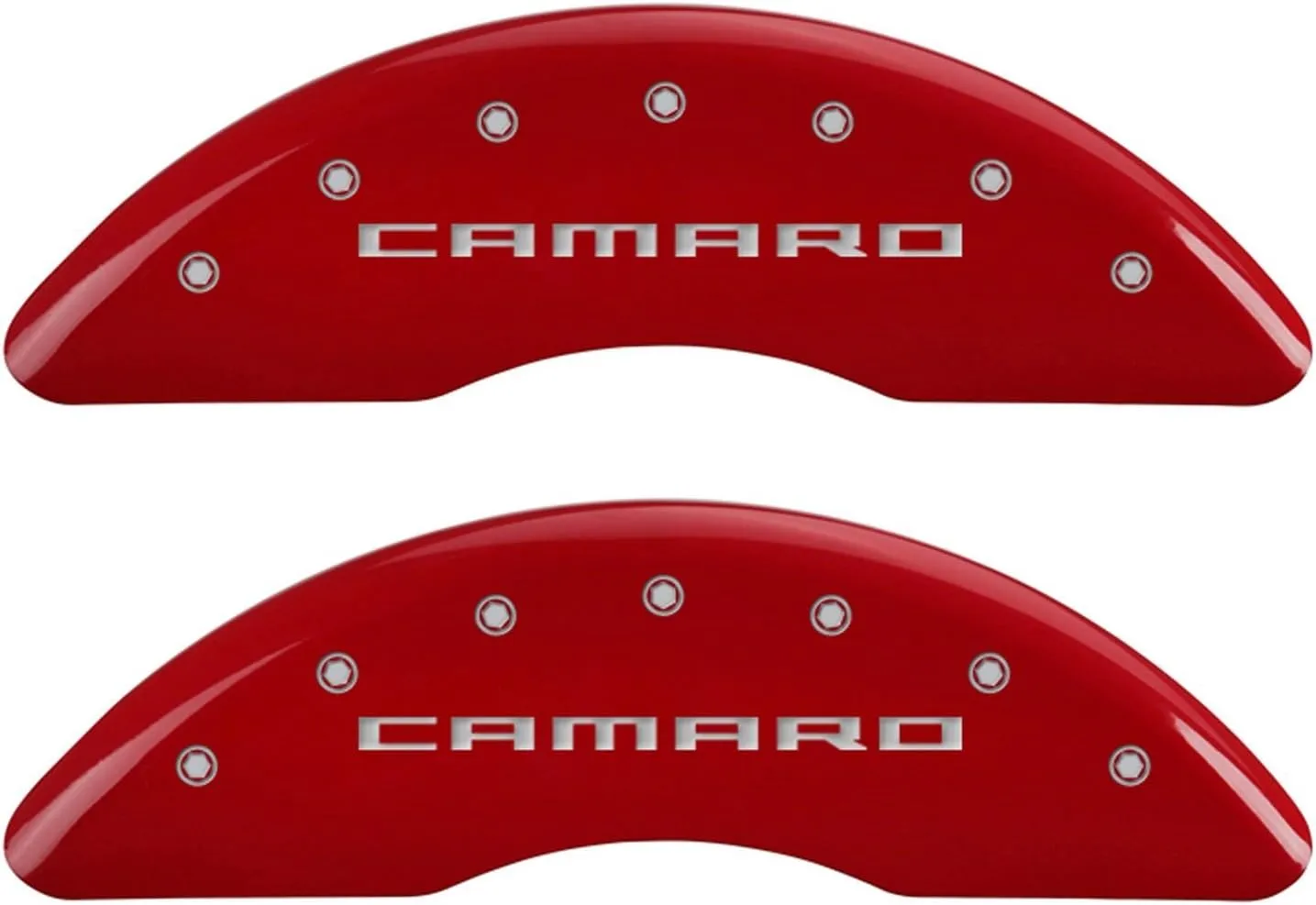 MGP Brake Caliper Covers for Chevrolet Camaro SS (2016-24') Fits 19"  Wheels (Will Not Fit ZL1 Model) – Powder Coated Red, Engraved Silver CAMARO   SS Logo, Aluminum Caliper Covers (Set of 4)