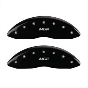 MGP Caliper Covers 10005SMGPBK MGP Black Caliper Covers - Engraved Front & Rear44; Set of 4