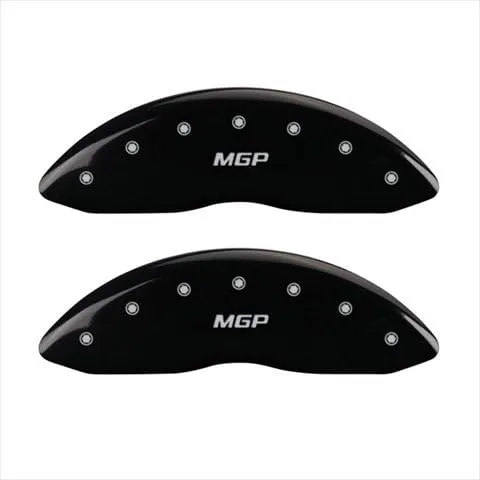 MGP Caliper Covers 10005SMGPBK MGP Black Caliper Covers - Engraved Front & Rear44; Set of 4