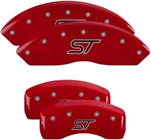 MGP Caliper Covers 10252SSTORD ST Red Powder Coat Finish, Silver Characters, Set of 4