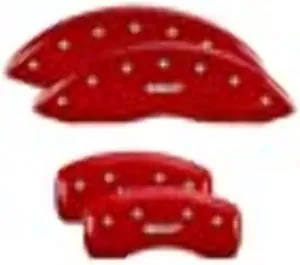 MGP Caliper Covers 54013SMGPRD MGP Red Powder Coat Finish, Silver Characters, Set of 4