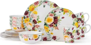 Mikasa Clara Bone China Lightweight Chip Resistant 16 Piece Dinnerware Set, Service For 4