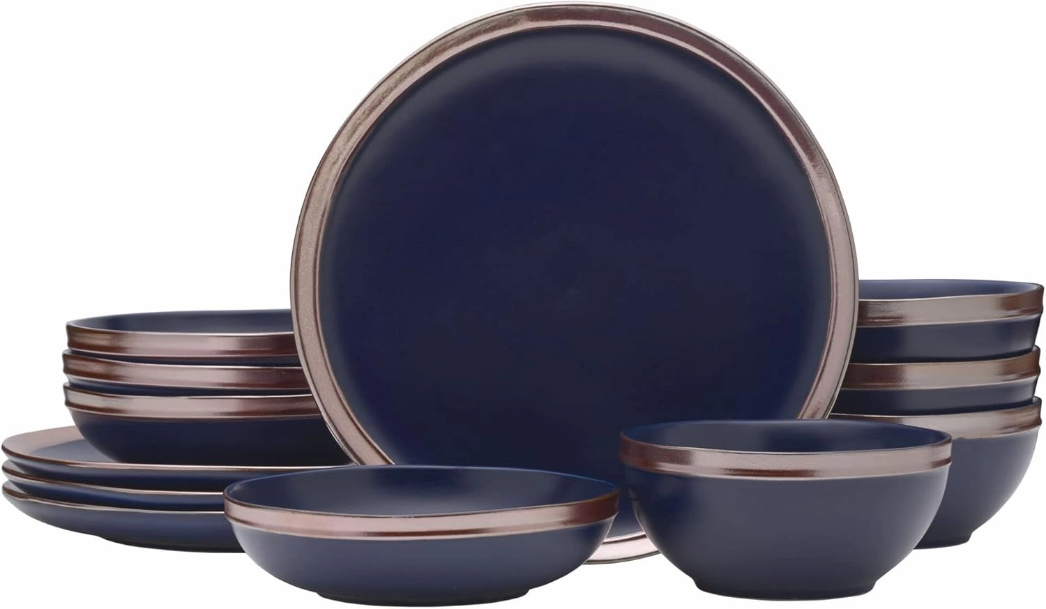 Mikasa Miller 12 Piece Dinnerware Set, Service for 4, Blue