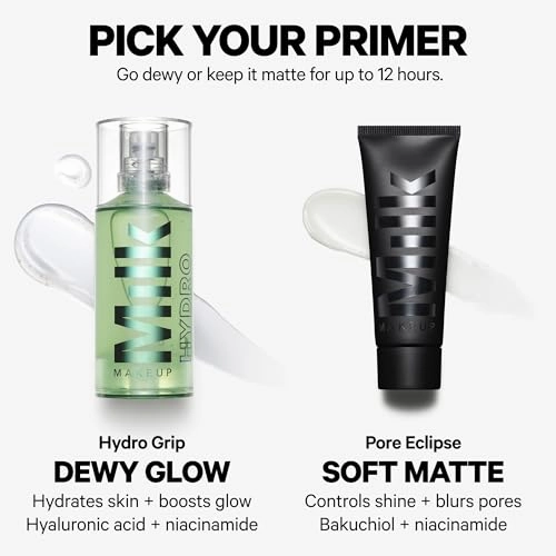 Milk Makeup Hydro Grip Primer - 1.52 fl oz - Hydrates & Grips Makeup for Up to 12 Hours - Prevents Caking - All Skin Types - Vegan, Cruelty Free