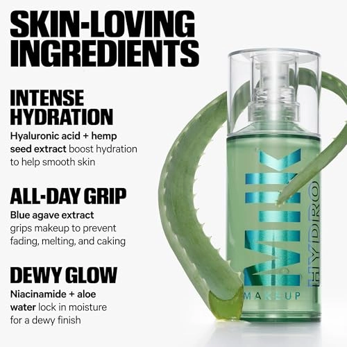 Milk Makeup Hydro Grip Primer - 1.52 fl oz - Hydrates & Grips Makeup for Up to 12 Hours - Prevents Caking - All Skin Types - Vegan, Cruelty Free