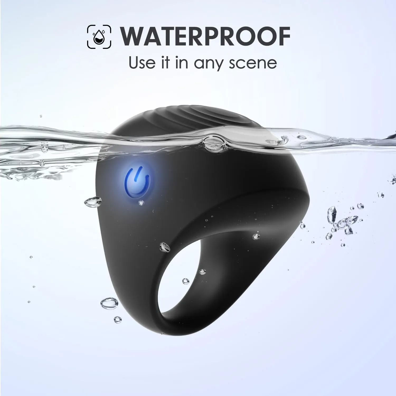 Mini Face Massager, Waterproof Rechargeable Portable Powerful Massage Tool, Multifunctional Eye, Face and Body Massager (Black)