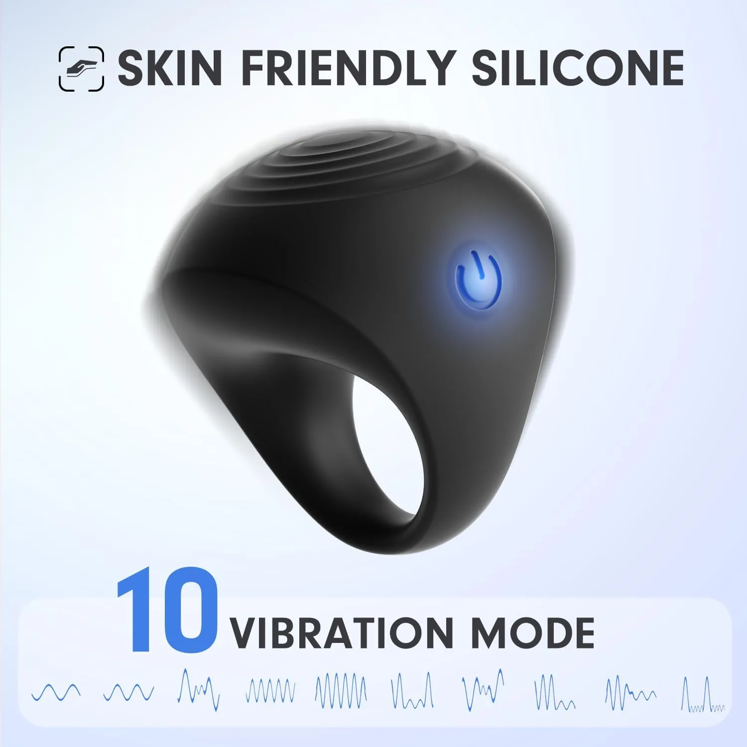 Mini Face Massager, Waterproof Rechargeable Portable Powerful Massage Tool, Multifunctional Eye, Face and Body Massager (Black)