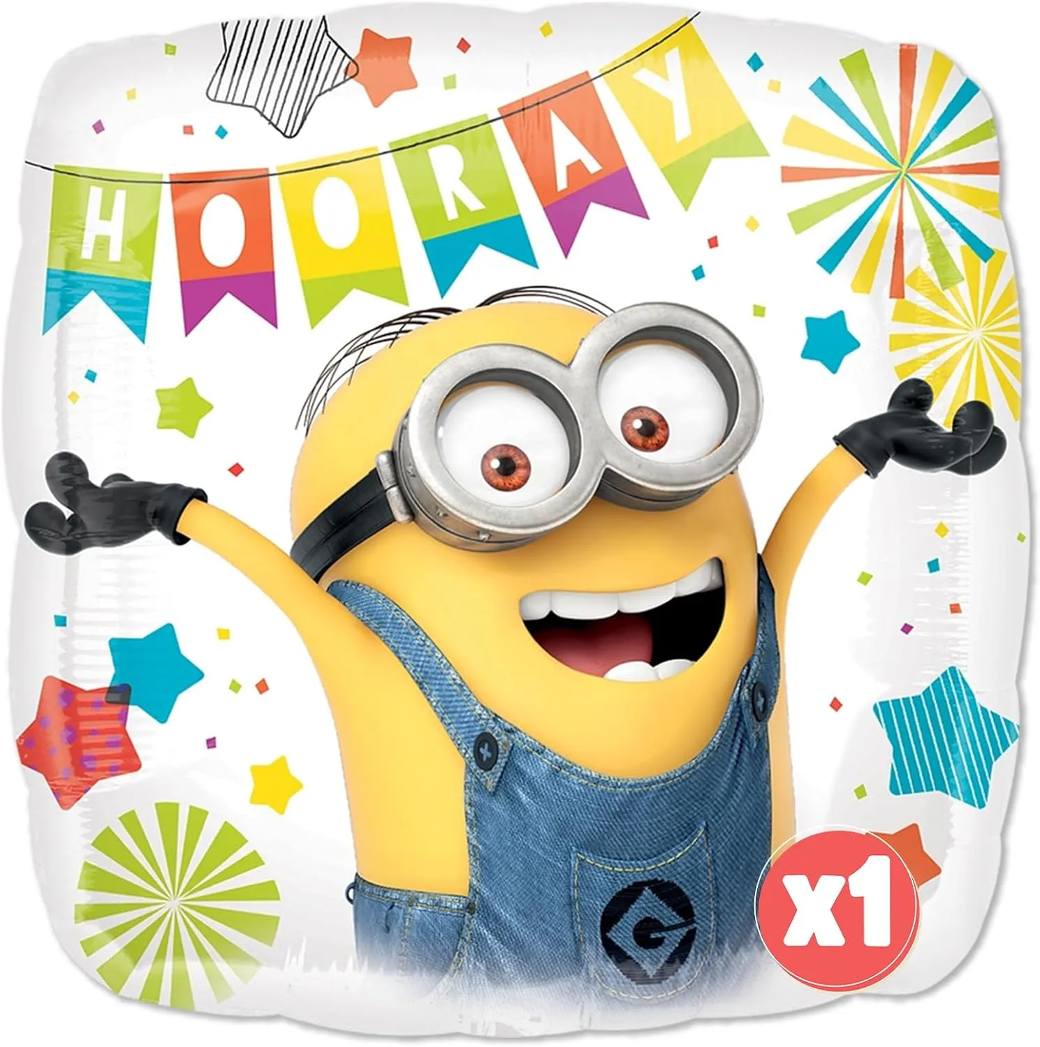 Minions Balloons Kit - It's a Party Design with 42" Blue Foil Number - Helium Quality Party Birthday Decoration Supplies (18pc Kit - No Number)