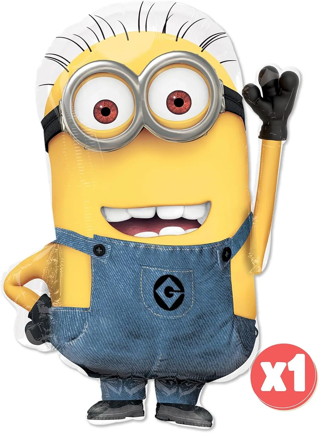 Minions Balloons Kit - It's a Party Design with 42" Blue Foil Number - Helium Quality Party Birthday Decoration Supplies (18pc Kit - No Number)