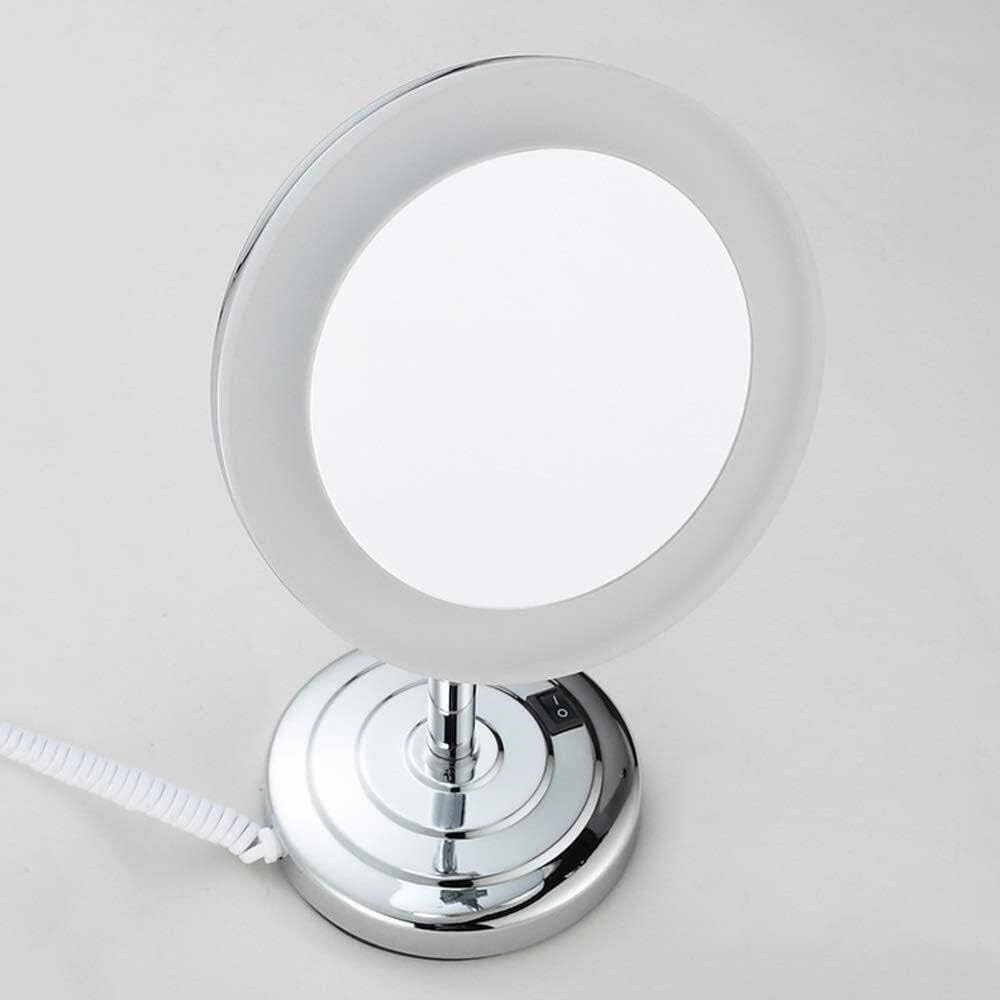 Mirrors Cosmetic Vanity Desktop Makeup 8 Inch 3 Times Magnification Dressing Tabletop (Color : Silver， Size : 8 inches 3X)