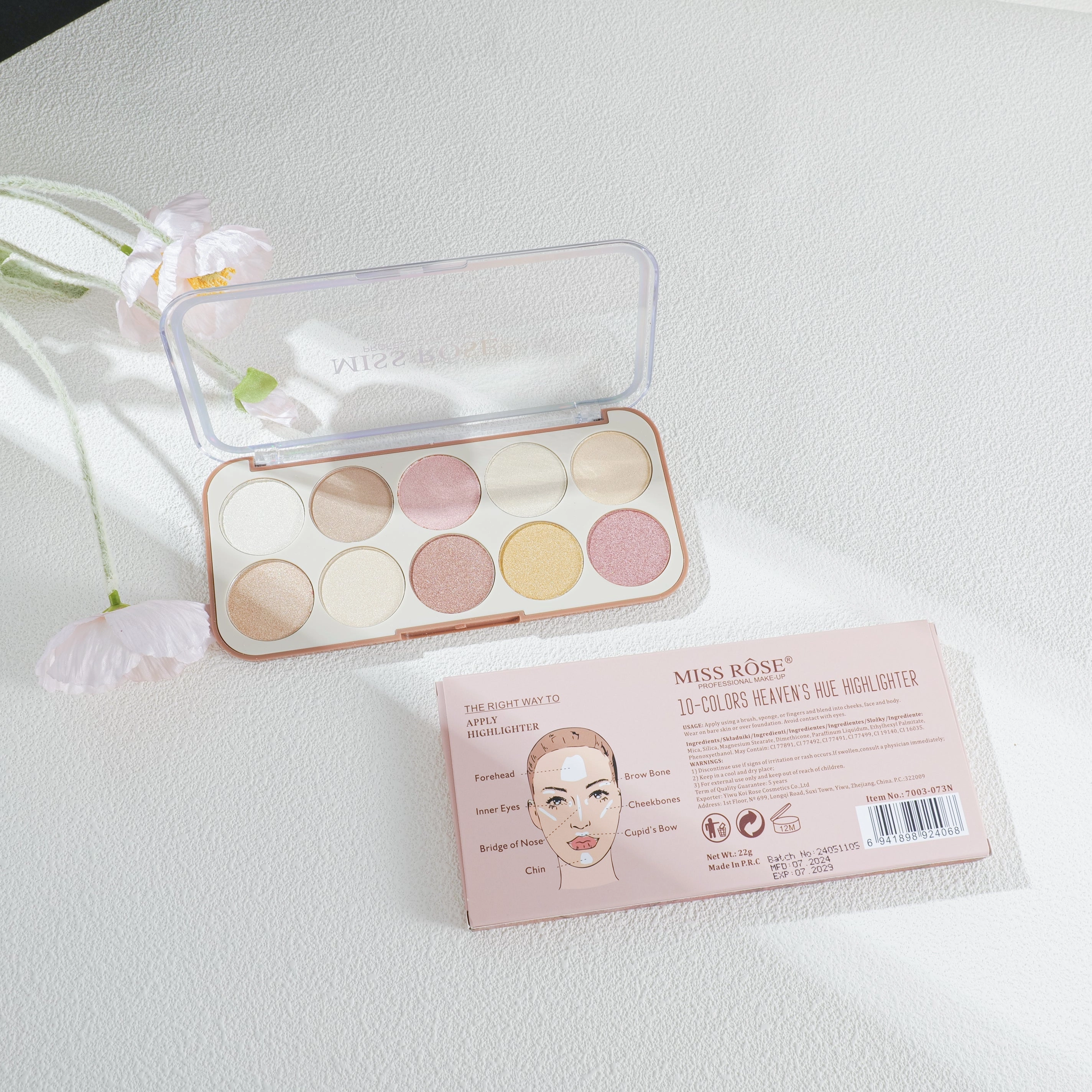 Miss Highlighter Rose Color Limited edition range Heaven's Timeless Hue 10