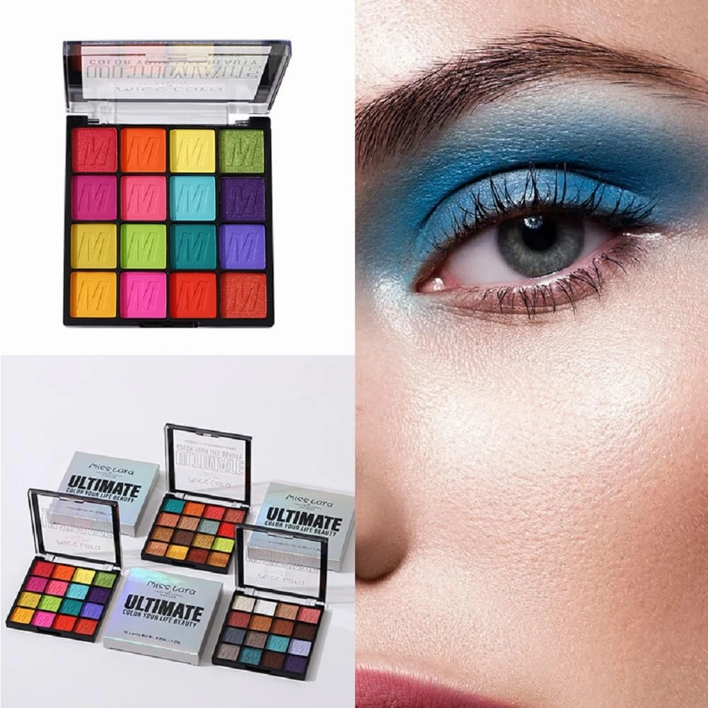MissLara 16 Color Matte Fine Flash Waterproof Eye Shadow Palette (03)