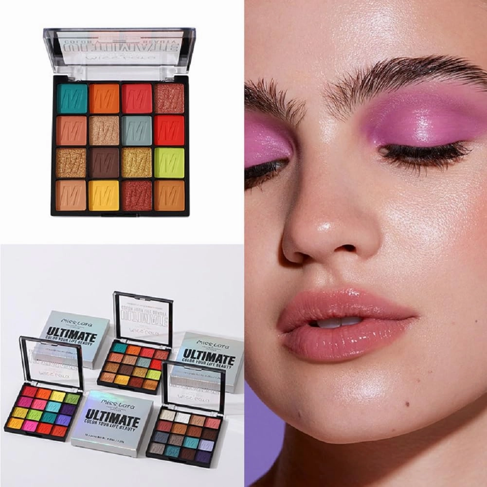 MissLara 16 Color Matte Fine Flash Waterproof Eye Shadow Palette (03)