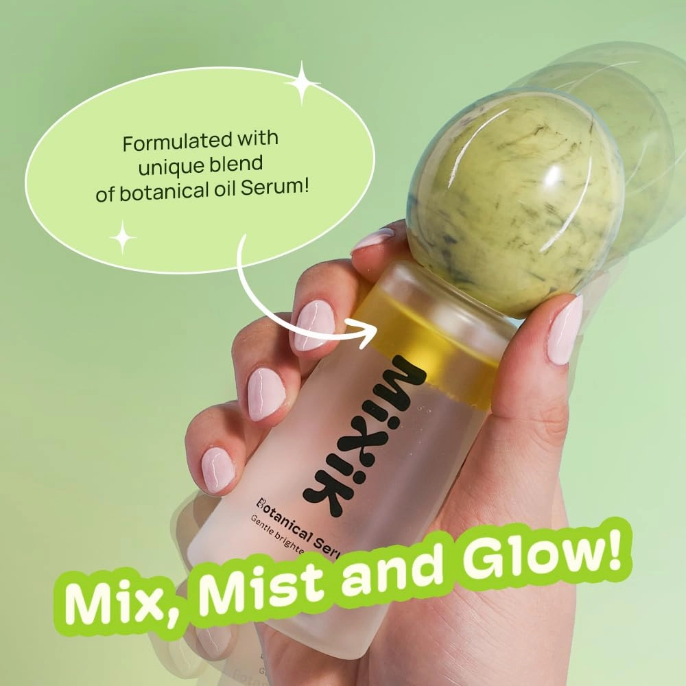 MIXIK Korean Skin Care Spray Serum - Hydrating Serum Spray for Face, Glow Face Mist, Vegan Botanical Serum Setting Spray, Alcohol & Fragrance Free, Hydrating Mist (80 ml (2.7 fl oz) Full Size)