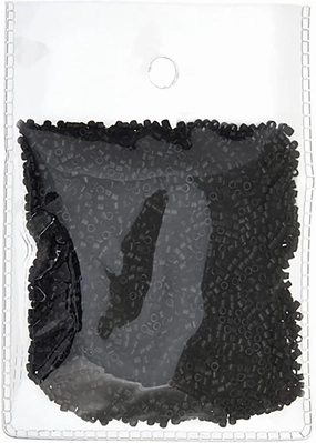Miyuki Delica 11/0 - Black Opaque DB0010-50gms Bag of Japanese Glass Beads | Delica Beads 11/0 | Miyuki Seed Beads 11/0 | Black Seed Beads for Jewelry Making