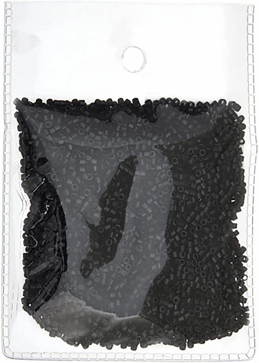 Miyuki Delica 11/0 - Black Opaque DB0010-50gms Bag of Japanese Glass Beads | Delica Beads 11/0 | Miyuki Seed Beads 11/0 | Black Seed Beads for Jewelry Making