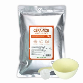 Modeling Mask with Ceramide for Face – NEEDS NATURE | Deep Moisturizing & Skin Barrier Care Rubber Mask | Korean Skincare | Home Spa Facial | 1000g Powder Pack with Mixing Tools