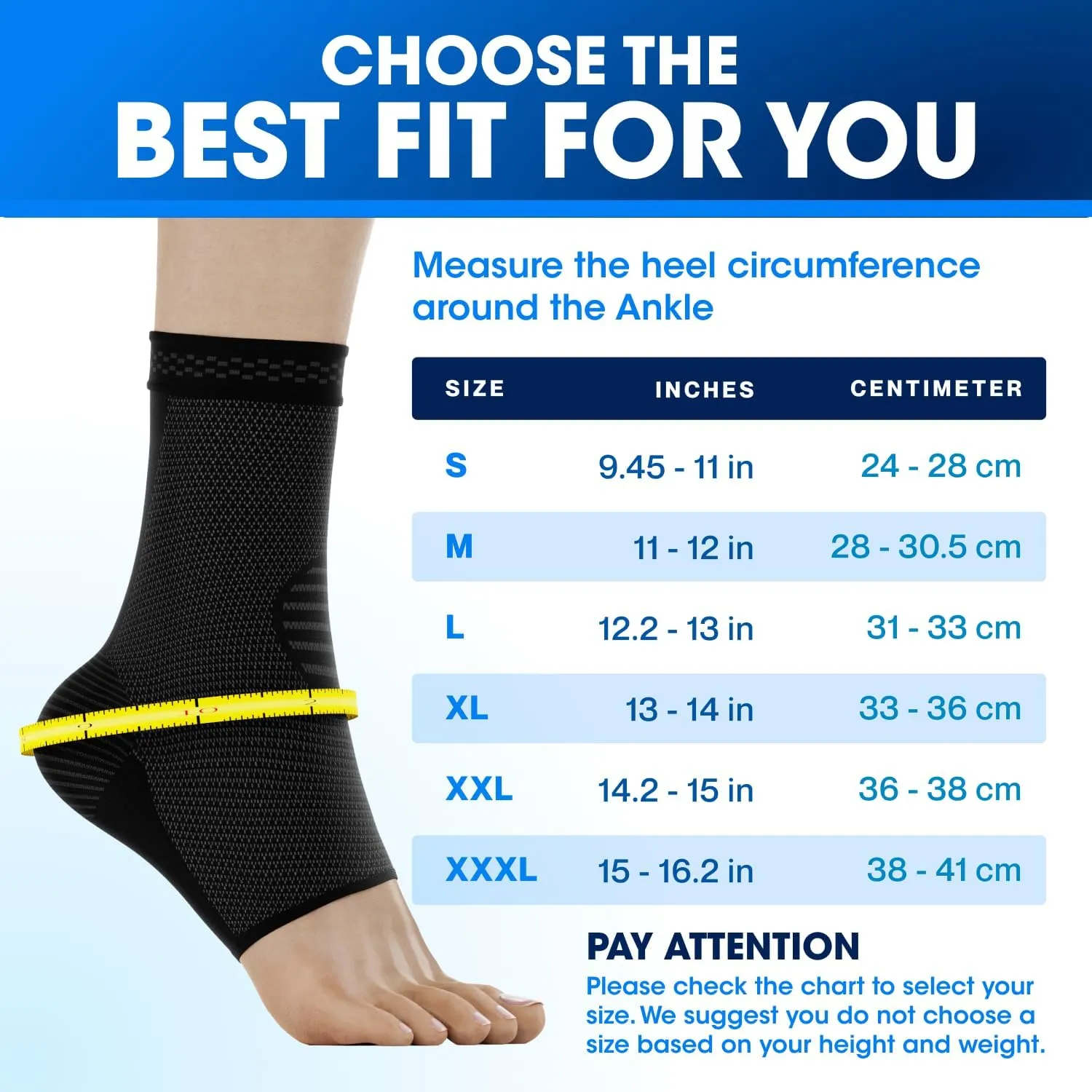 Modvel Foot & Ankle Brace Socks for Sprained Ankle Compression Sleeve - Ankle Support for Women & Men - Tendonitis & Arthritis Ankle Brace Sports Running, Torn Ligaments & Women Stabilizing Ankle Wrap