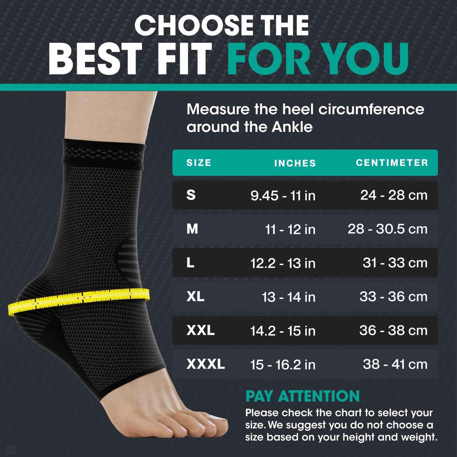 Modvel Foot & Ankle Brace Socks for Sprained Ankle Compression Sleeve - Plantar Fasciitis Relief Brace, Foot Support for Women & Men - Tendonitis & Arthritis Foot Sleeve, Stabilizing Ankle Wrap