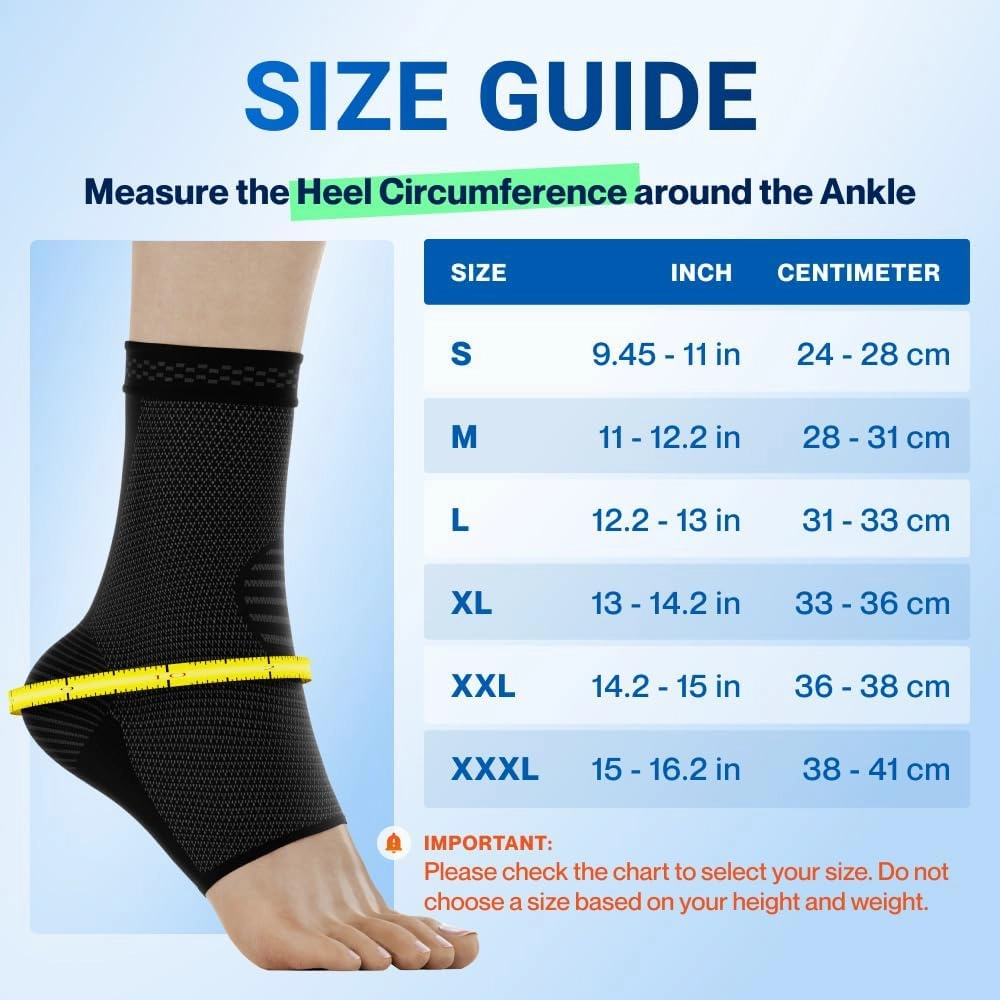 Modvel Foot & Ankle Brace Socks for Sprained Ankle Compression Sleeve – Plantar Fasciitis Relief Brace, Foot Support for Women & Men – Tendonitis & Arthritis Foot Sleeve, Stabilizing Ankle Wrap