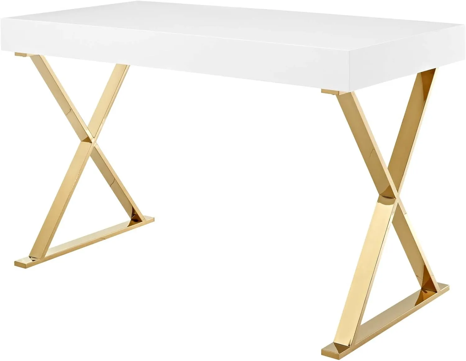 Modway Sector Office Desk, White Gold