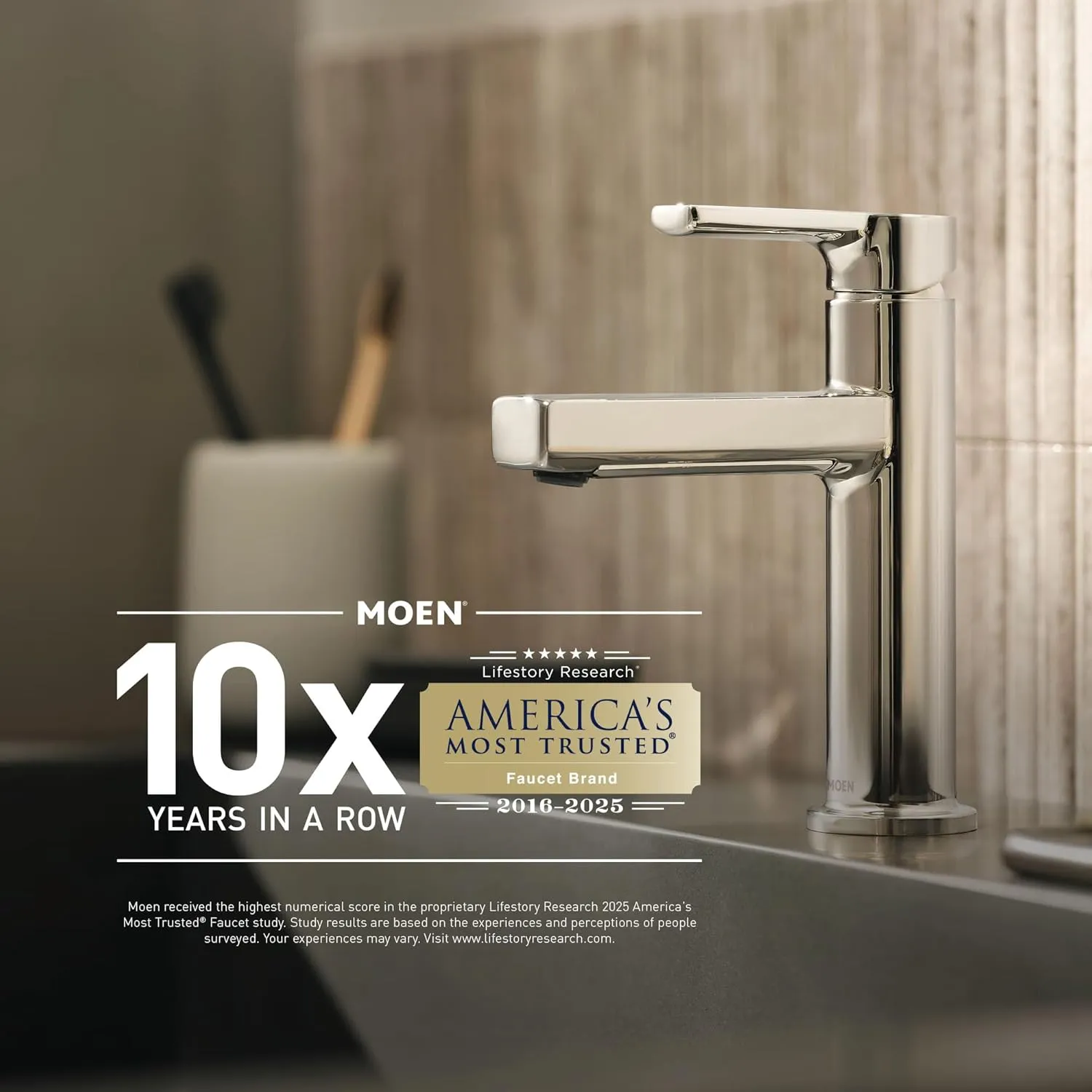 Moen Align Brushed Gold Posi-Temp Pressure Balancing Modern Tub and Shower Trim Kit, Featuring Shower Head, Lever Handle, and Tub Spout, Valve Required, T2193BG