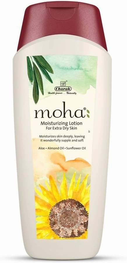 moha: Moisturizing Lotion for Face & Body | Deep Moisture with Benefit of Aloe Gel, Almond, Coconut & Olive Oil for Smooth, Soft & Healthy Skin. (200 ML)