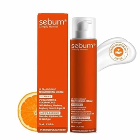 Moisturising Cream | 7.5% Vitamin C   Blueberry, Mulberry, Raspberry Extract & Argan Oil | Vegan & Paraben-Free | Dermatologically Tested