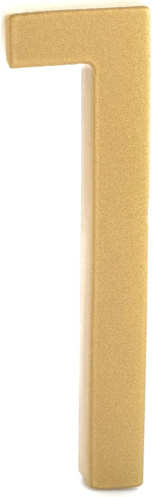 Montague Metal Products MHN-08-F-GD1-1 Solid Brushed Aluminum Modern Floating Address House Numbers, 8", Powder Coated Gold