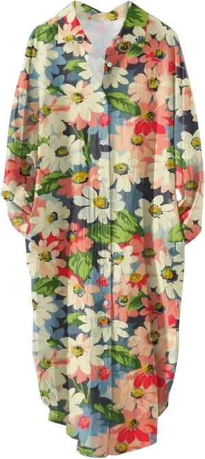 Moo Moos for Women Button Down Long Sleeve Cover up House Dress 2024 Fall Lounge Lightweight Mumus with Pockets