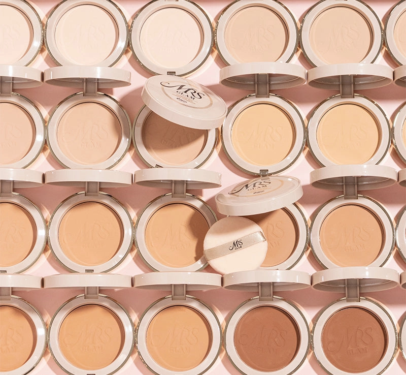 MRS GLAM GLORIOUS SKIN POWDER FOUNDATION - 01 LIGHT PINK