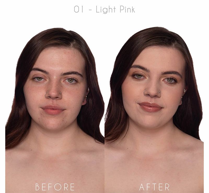MRS GLAM GLORIOUS SKIN POWDER FOUNDATION - 01 LIGHT PINK
