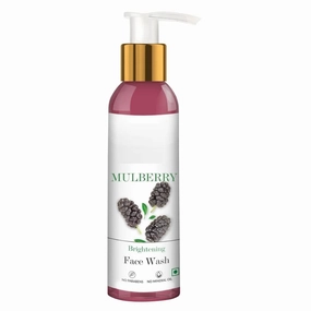 Mulberry Brightening Face Wash, 120 ml | Evens Skin Tone, Deeply Cleanses, Moisturizing Nourishing Formula for All Skin Types, Natural, No Parabens, Mineral Oil & Animal Testing