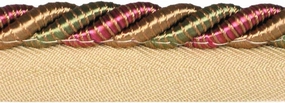 Mulberry Collection 3/8-Inch Cord with Lip (25 Yard Roll) | BC-10003-80/61 Dark Rose and Mocha