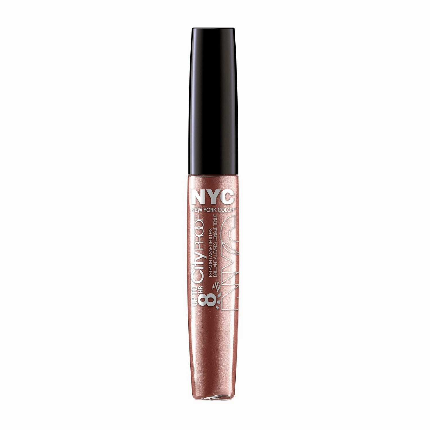 N.Y.C. New York Color 8 HR City Proof Extended Wear Lip Gloss, Gold with Me, 0.22 Fluid Ounce