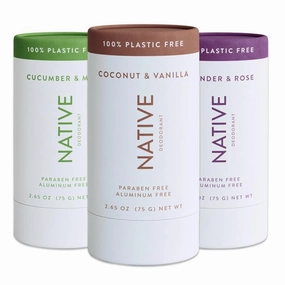 Native Deodorant Contains Naturally Derived Ingredients, 72 Hour Odor Control | Deodorant for Women and Men, Aluminum Free with Baking Soda, Coconut Oil and Shea Butter | Classics Pack of 3