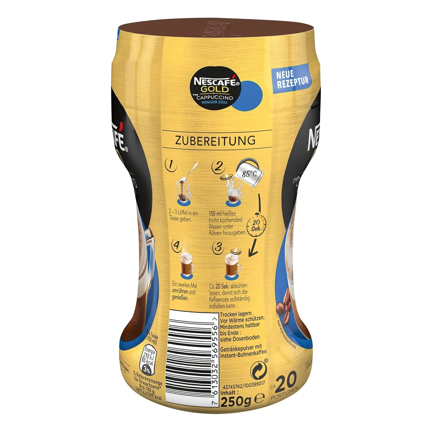 Nescafé Cappuccino less sweet 250 g