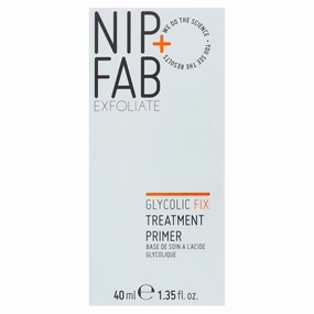 Nip Fab Glycolic Fix Treatment Primer, Prep, Blur, Perfect Skin, Glycolic, Salicylic Acid, Niacinamide, Controls Shine, Minimizes Pores, Evens Skin Tone, Makeup Application, 1.35 Fl Oz