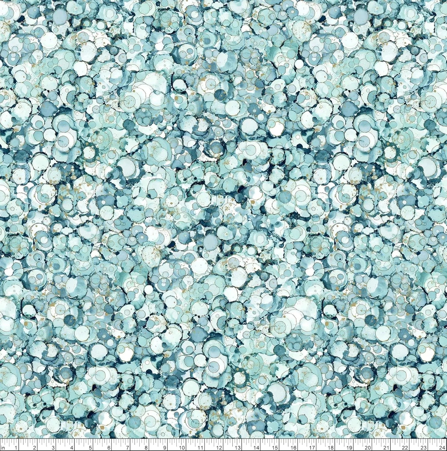 Northcott Midas Touch Bubble Texture W/Metallic Gold, Fabric by The Yard (Blue)