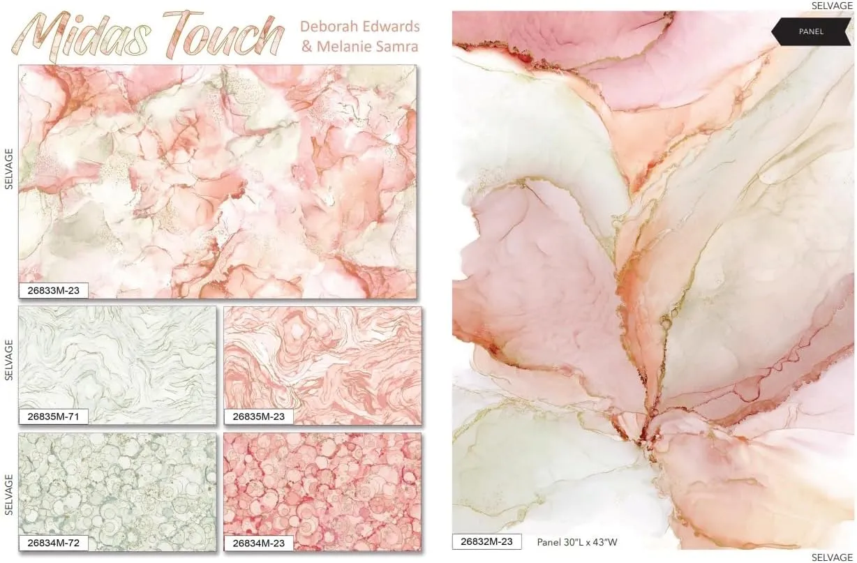 Northcott Midas Touch Bubble Texture W/Metallic Gold, Fabric by The Yard (Blue)