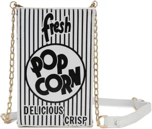 Novelty Fashion Women Crossbody Bag, Popcorn Box Style Clutch Bag for Girl Handbag Shoulder Bag Purse…